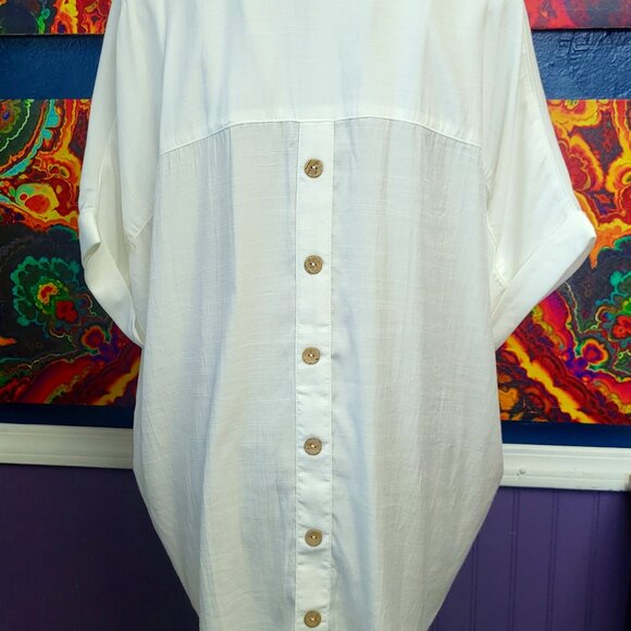 EE:some ~ Sz L ~ “Folded” Sleeve Shirt - Picture 3 of 7